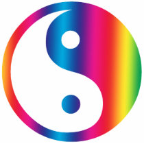 Rainbow Yin Yang Ornament