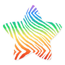 Rainbow Zebra Print Stickers