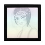Rainbowed Flapper Girl II Jewelry Box
