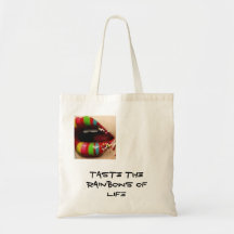 RainbowGlitterColorBeadsLips, Taste The Rainbow... Canvas Bags