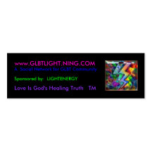rainbowlight, www.GLBTLIGHT.NING.COM, A  Social... Business Card