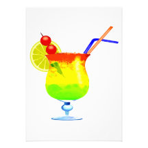 Rainbows Tropical Drink Invites