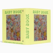Raining Babies Baby Book 3 Ring Binder