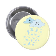 raining cats & dogs pinback button