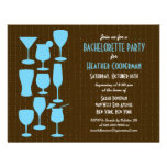 Raining Cocktails Bachelorette Party Invitation