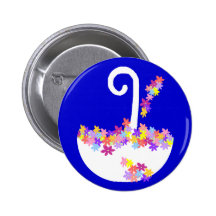 Raining flowers button
