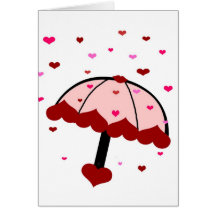 Raining Hearts valentines card