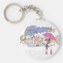 Raining Keychain