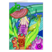 Raining on Fae Greeting Card