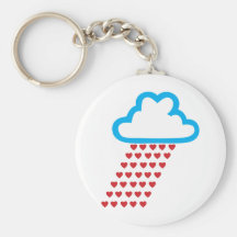 Raining Red Hearts Keychain