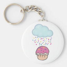 Raining Sprinkles on Cupcake Key Chains