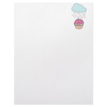 Raining Sprinkles on Cupcake Letterhead Design