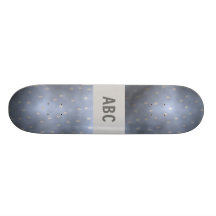Rainy cloudy stormy sky. Grey and Blue. Skateboard Decks