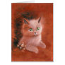 Rainy Day Kitty Cat Greeting Card