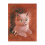 Rainy Day Kitty Cat Postcard