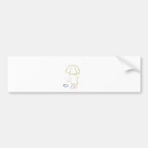 Rainy day puddle bumper stickers