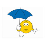 Rainy Day Smiley Face Post Cards