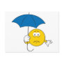 Rainy Day Smiley Face Post Card