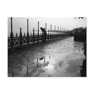 Rainy Evening Post Card by creativeoptionsco