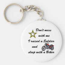 Raised a Soldier and sleep with a Biker Keychain