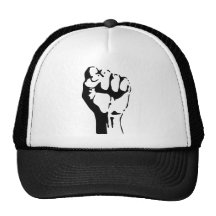 Raised Fist Mesh Hat