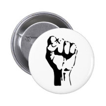 Raised Fist Pinback Buttons
