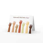 Raised Hands, Farewell! We'll Miss You! Greeting Cards