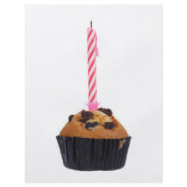 Raisin muffin with candle custom flyer
