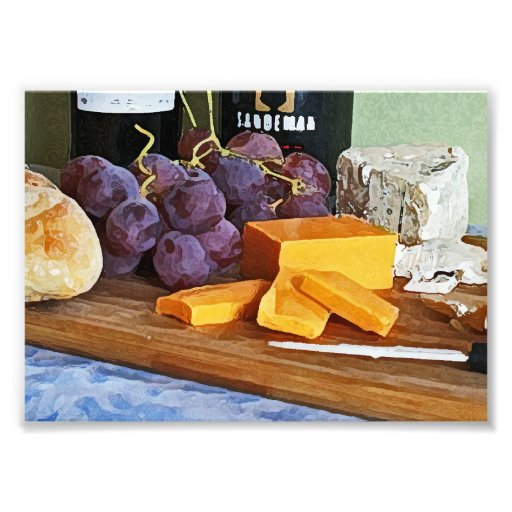 Raisins cheddar de pain et de fromages bleus toujo photographies d’art