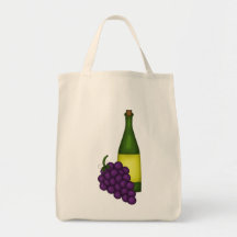 Raisins et sac fourre-tout à épicerie de vin