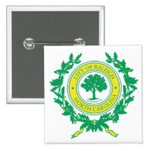 Raleigh, North Carolina Seal Buttons