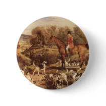 Ralph Lambton and his Hounds by James Ward Pinback Buttons