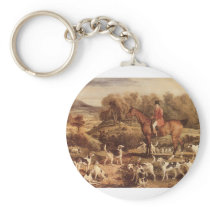 Ralph Lambton and his Hounds by James Ward Keychain