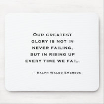 Ralph Waldo Emerson - Motivation Quote Mouse Pads