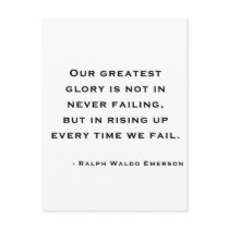 Ralph Waldo Emerson - Motivation Quote Post Card