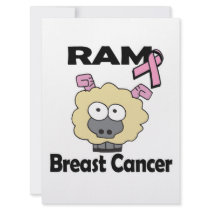 RAM Breast Cancer Custom Invitations