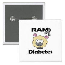 RAM Diabetes Pinback Button