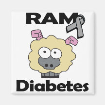 RAM Diabetes Refrigerator Magnets