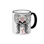 Ram Horned Skull Coffee Mugs