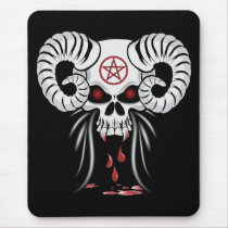 Ram Horned Skull Mouse Pads