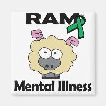 RAM Mental Illness (green) Fridge Magnets