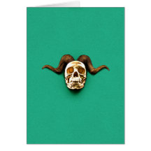 Ram Skull Greeting Card