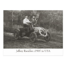 Rambler runabout car photo reproduction postcard