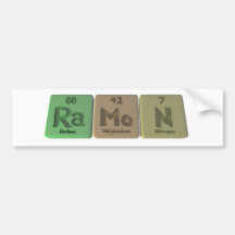 Ramon as Radium Molybdenum Sodium Bumper Stickers