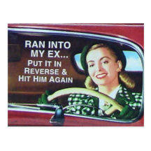 Ran Into My Ex Postcard