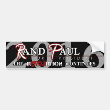 Rand Paul 2016 Revolution (Version A) Bumper Sticker