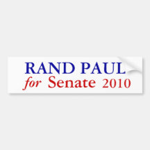 RAND PAUL FOR SENATE 2010  BUMPER STICKER