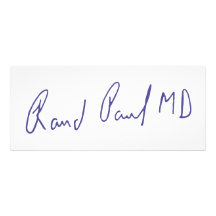 Rand Paul MD Signature Autograph Personalized Invite