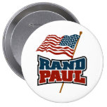 Rand Paul Waving American Flag Pinback Buttons