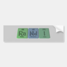 Randi as Radium Neodymium Iodine Bumper Sticker